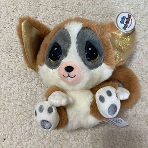 Precious Moments Cutie Pet-tudies Bobo Brown and White Plush Toy with Gold Ears